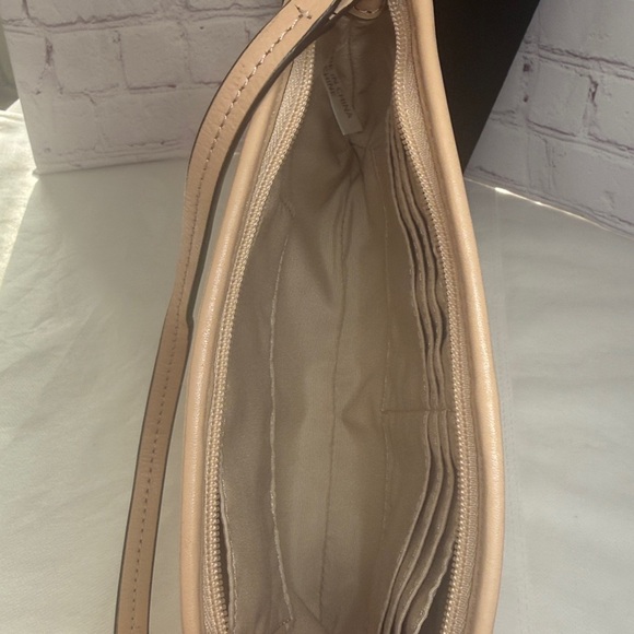 Coach Metallic Pouchette Small Shoulder Bag Wristlet Tan Leather Trim - Picture 10 of 16